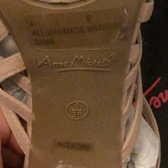 Anne Michelle suede gladiator booties/pumps - Picture 7 of 14